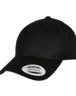 FLEXFIT Premium curved snapback - Musta Discount