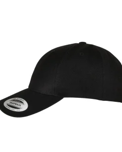 FLEXFIT Premium curved snapback - Musta Discount