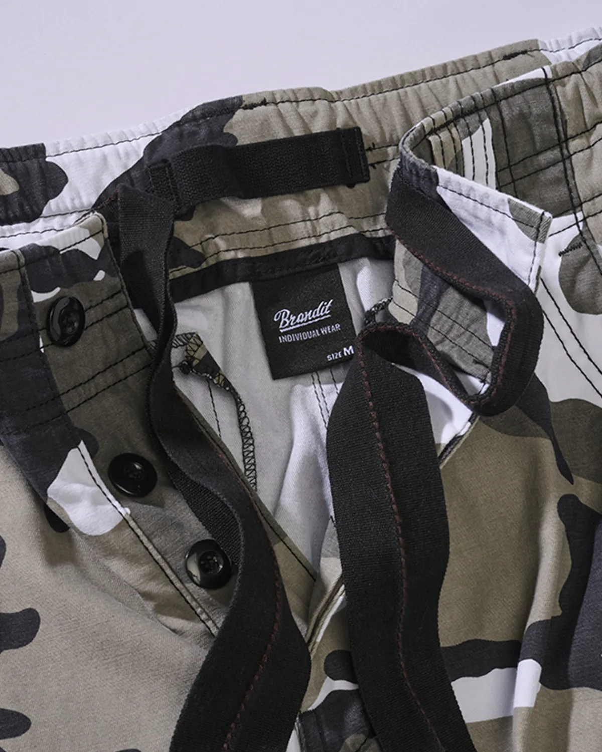Brandit Pure slim reisitaskuhousut - Valkoinen camo Urban New