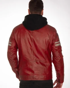 Disturb Clothing Rebel nahkatakki - Punainen New