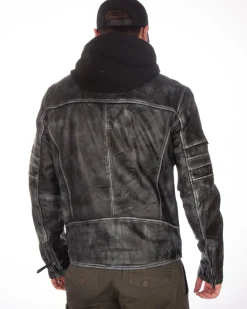 Disturb Clothing Renny nahkatakki - Musta Clearance