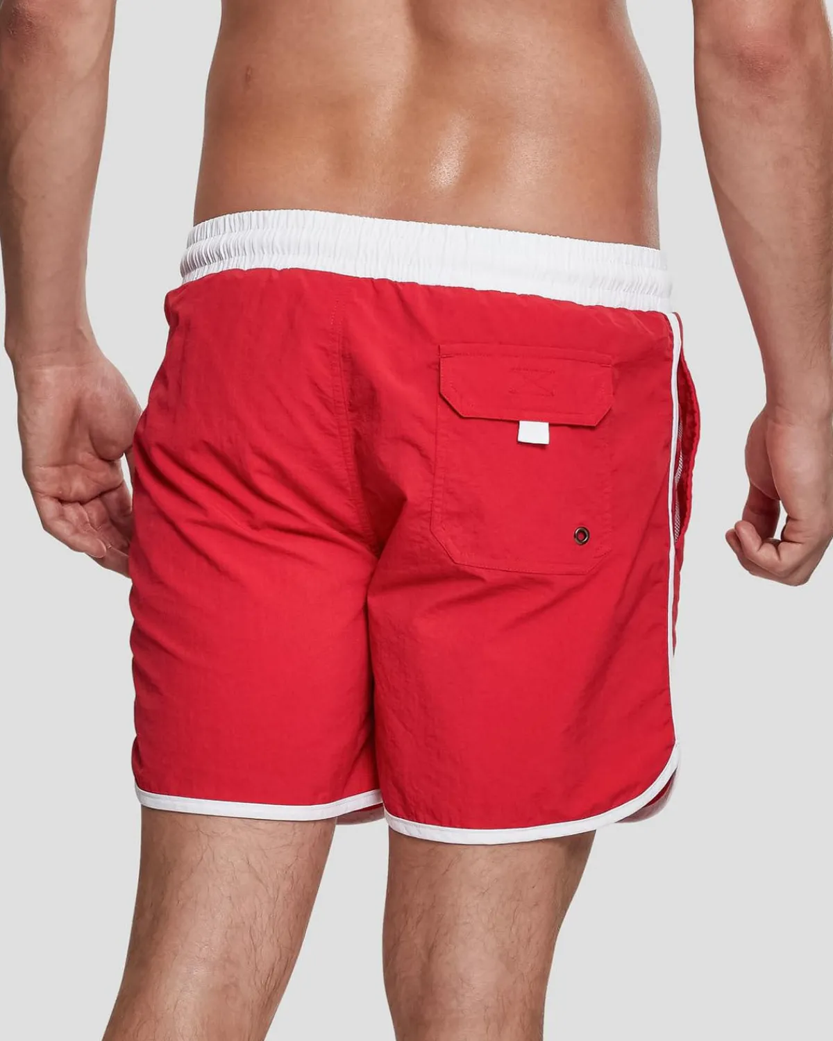 Urban Classics Retro uimashortsit - /Valkoinen Punainen Hot