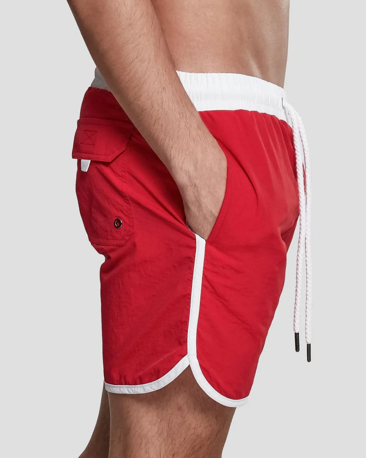 Urban Classics Retro uimashortsit - /Valkoinen Punainen Hot