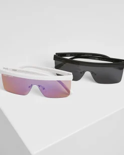 Urban Classics Rhodos 2-pack aurinkolasit - Musta/Valkoinen Outlet