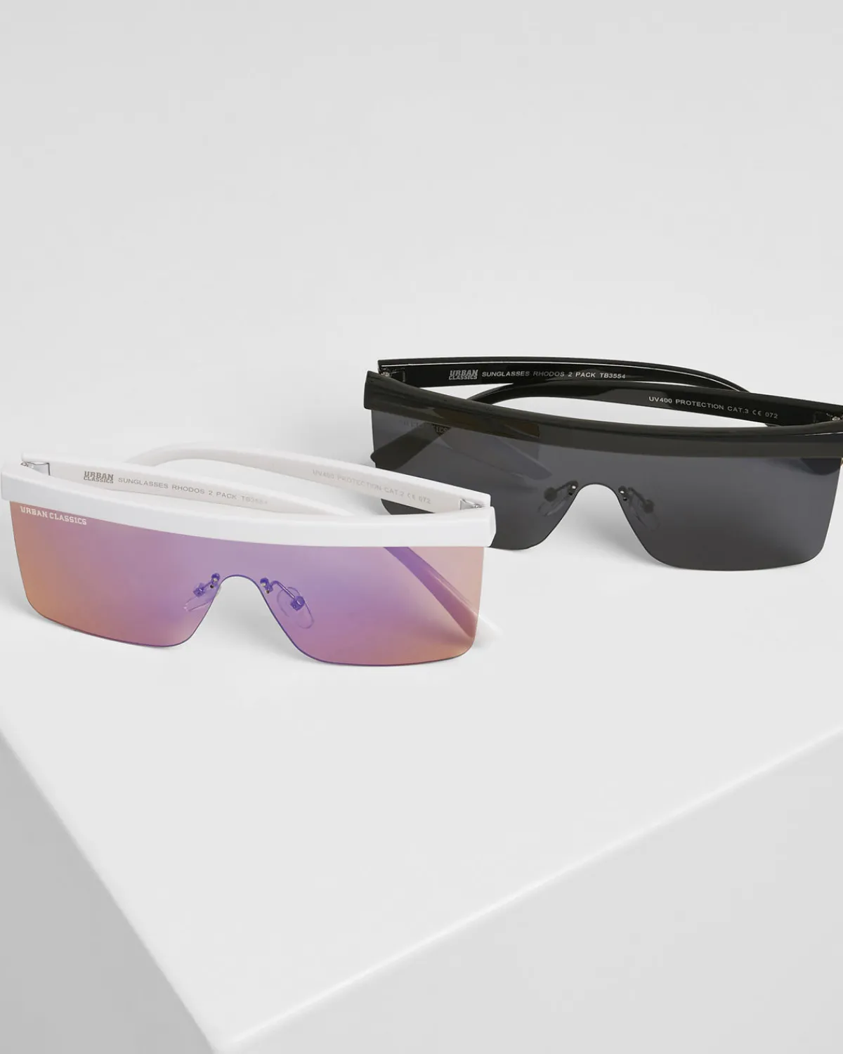 Urban Classics Rhodos 2-pack aurinkolasit - Musta/Valkoinen Outlet