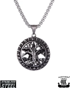 Northern Viking Jewelry Riimu Tree Of Life kaulakoru - Teräs Outlet