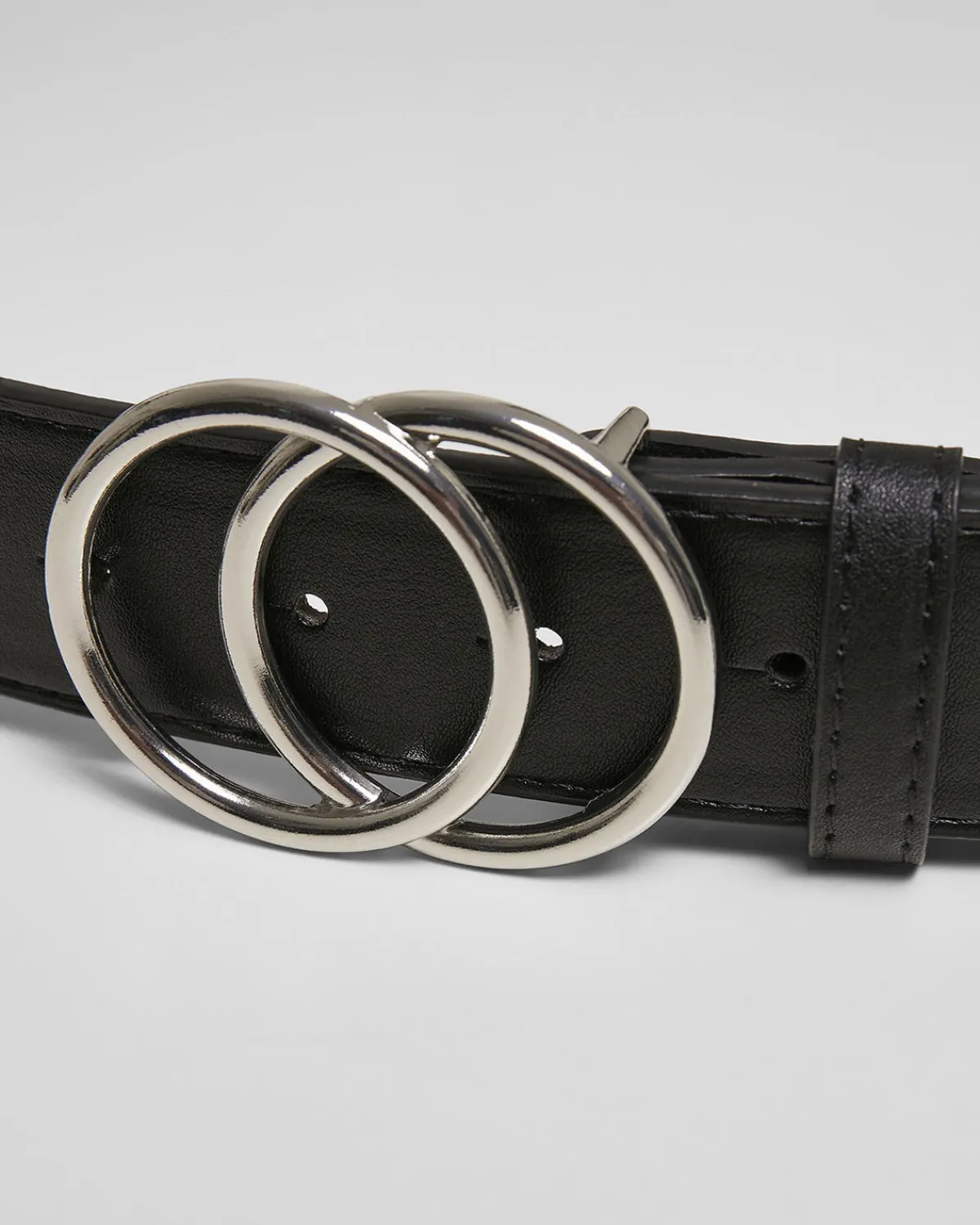 Urban Classics Ring buckle keinonahkavyö - /Hopea Musta New