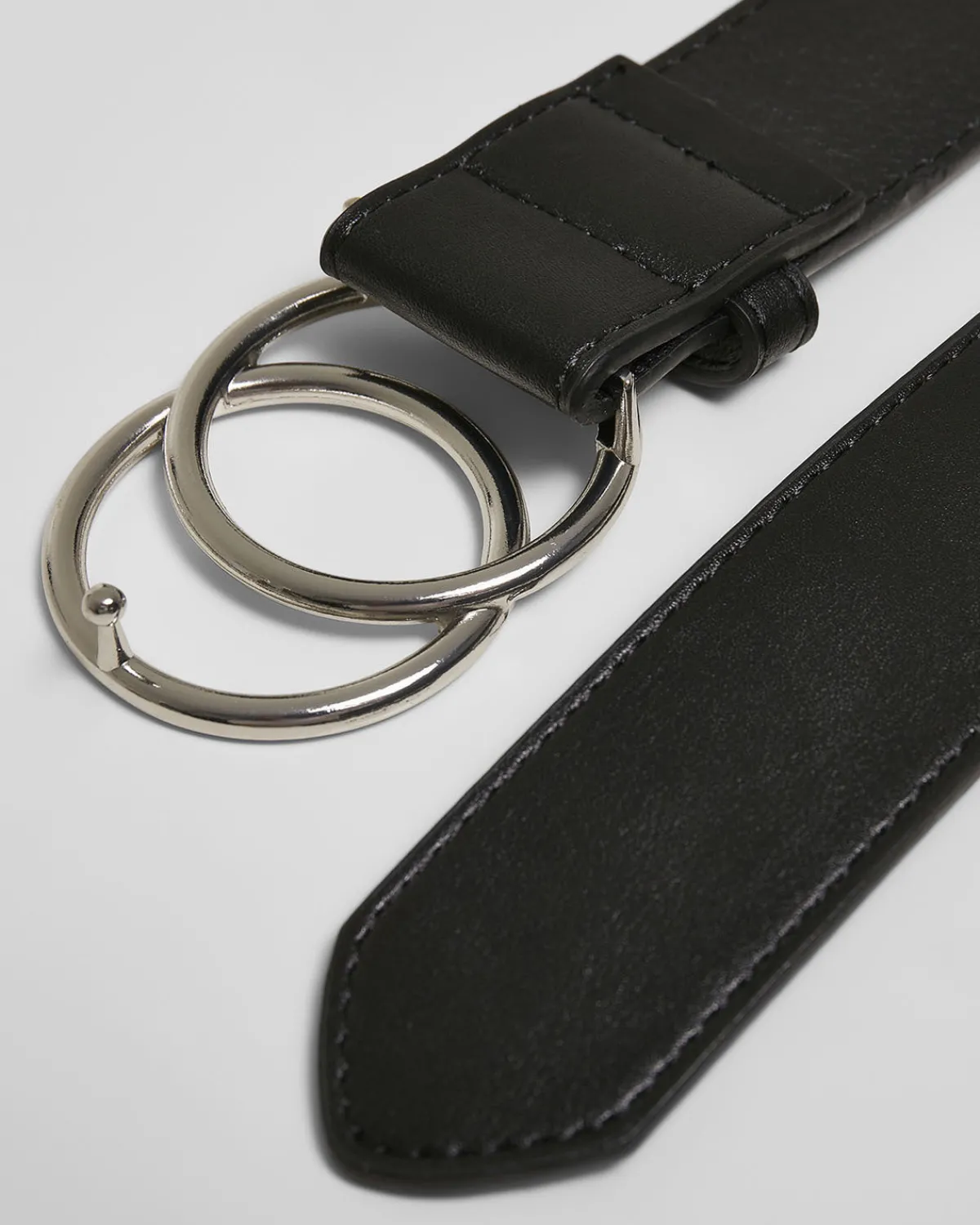 Urban Classics Ring buckle keinonahkavyö - /Hopea Musta New