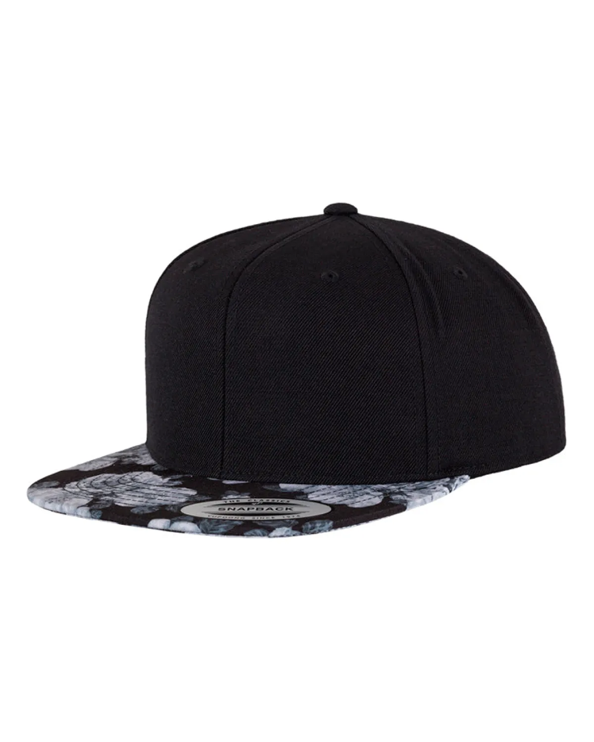 FLEXFIT Roses snapback - Musta/ Harmaa Discount