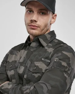 Brandit Slim worker kauluspaita - Tumma Camo Outlet