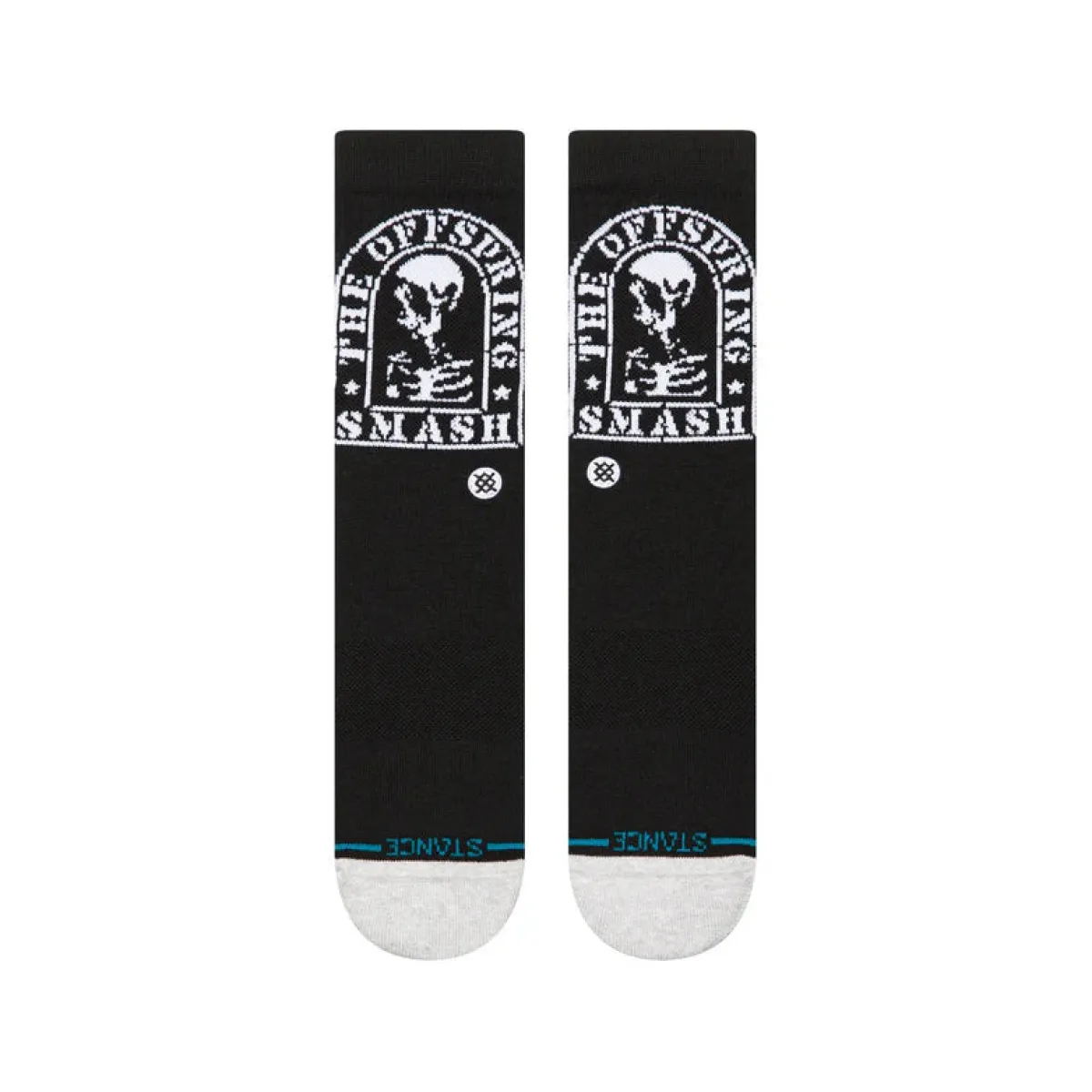 Stance Smashed Crew sukat - Musta Online