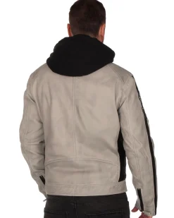 Disturb Clothing Storm nahkatakki - Harmaa Clearance
