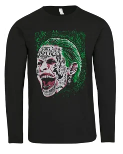 Print Shirt Suicide Squad Joker pitkähihainen - Musta