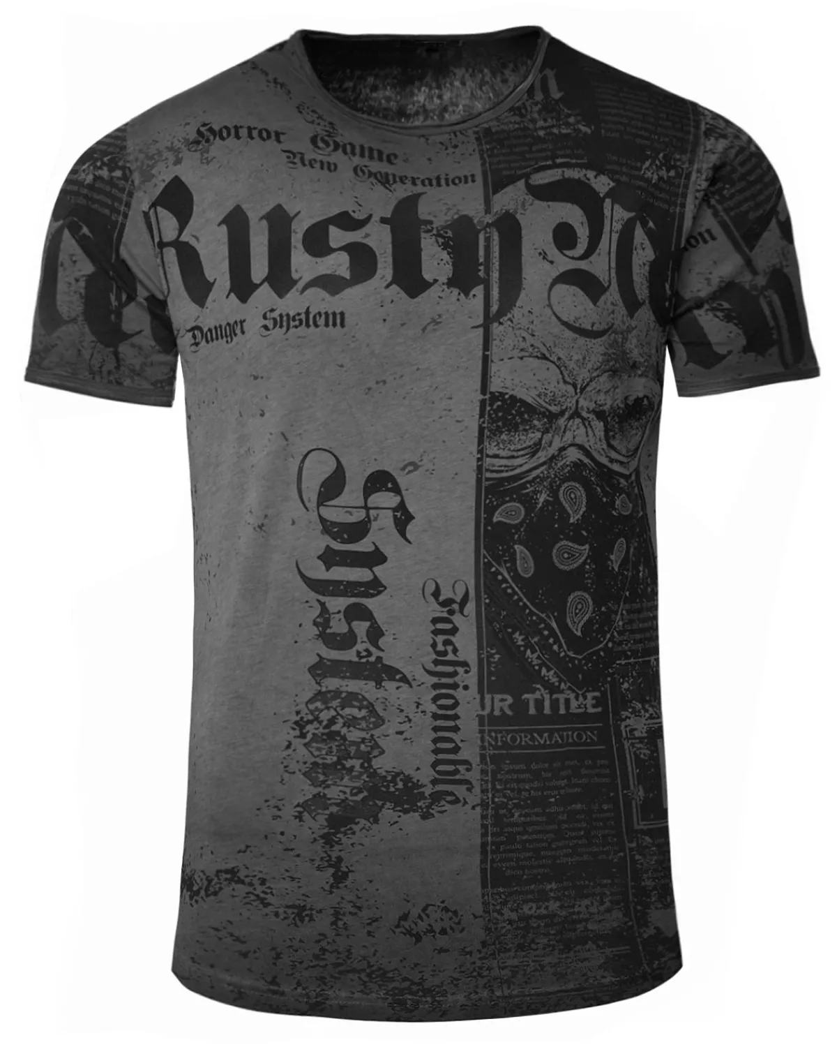 Rusty Neal System t-paita - Tumman Harmaa