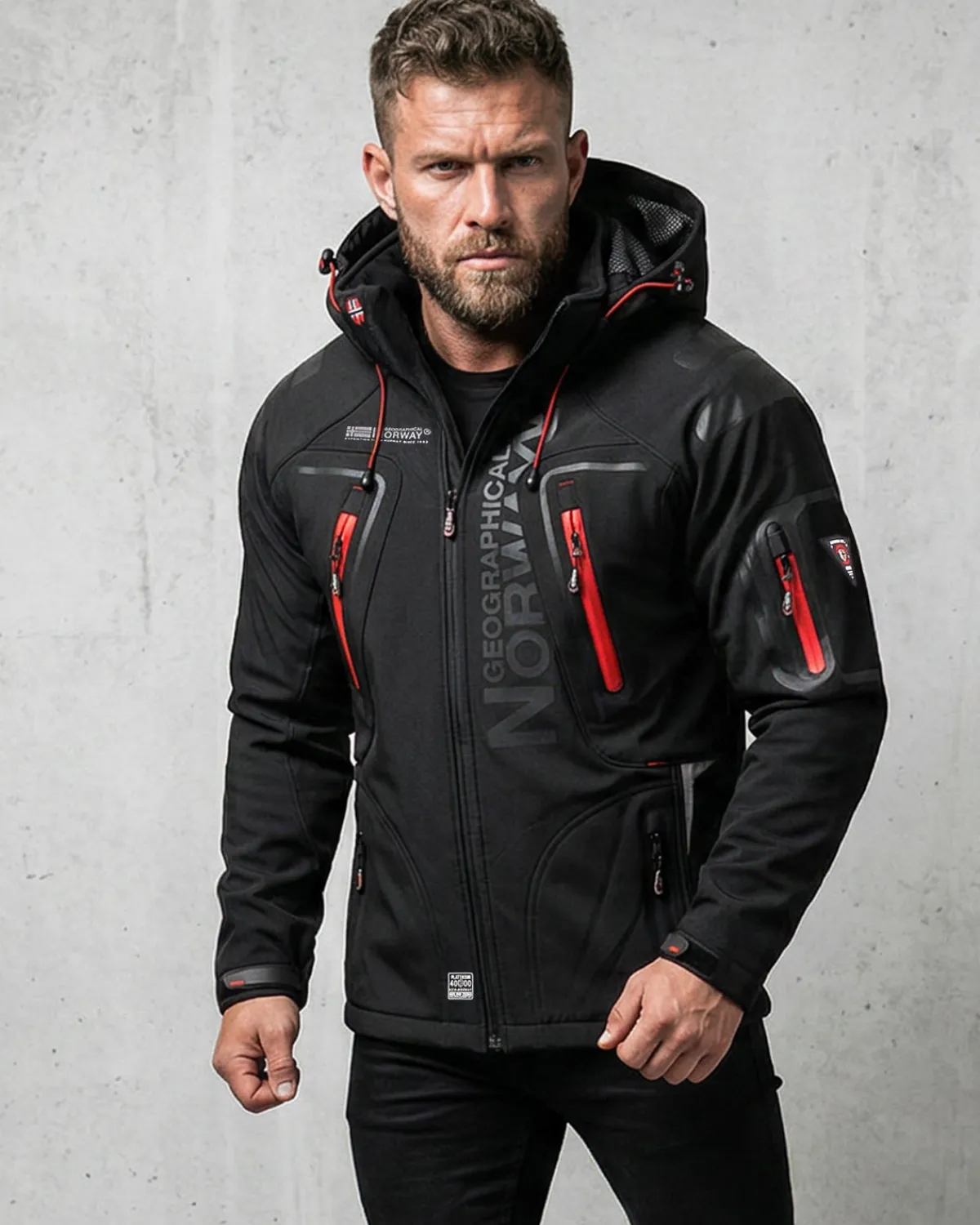 Geographical Norway Tambour-taco softshelltakki - Musta Best