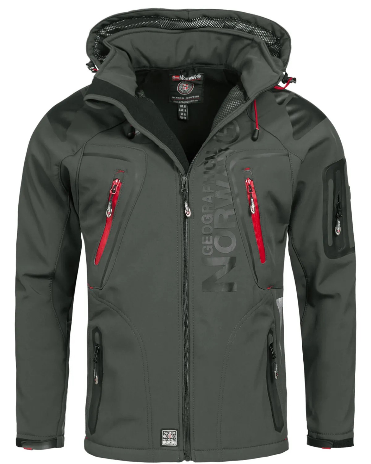 Geographical Norway Tambour-Taco softshelltakki - Tummanharmaa Clearance