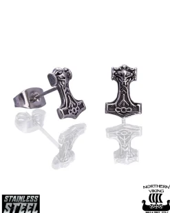 Northern Viking Jewelry Thor's Hammer korvakorut - Teräs Best