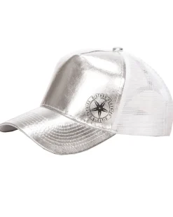 Disturb Clothing Throwing star lippis - Valkoinen/ Hopea Clearance