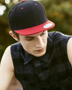 FLEXFIT 2-Tone classic snapback - Musta/Punainen Sale