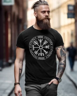 Disturb Clothing Viking Compass t-paita - Musta