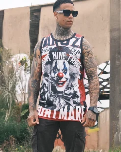 Yakuza Ink Welcome Mesh hihaton - Valkoinen Sale
