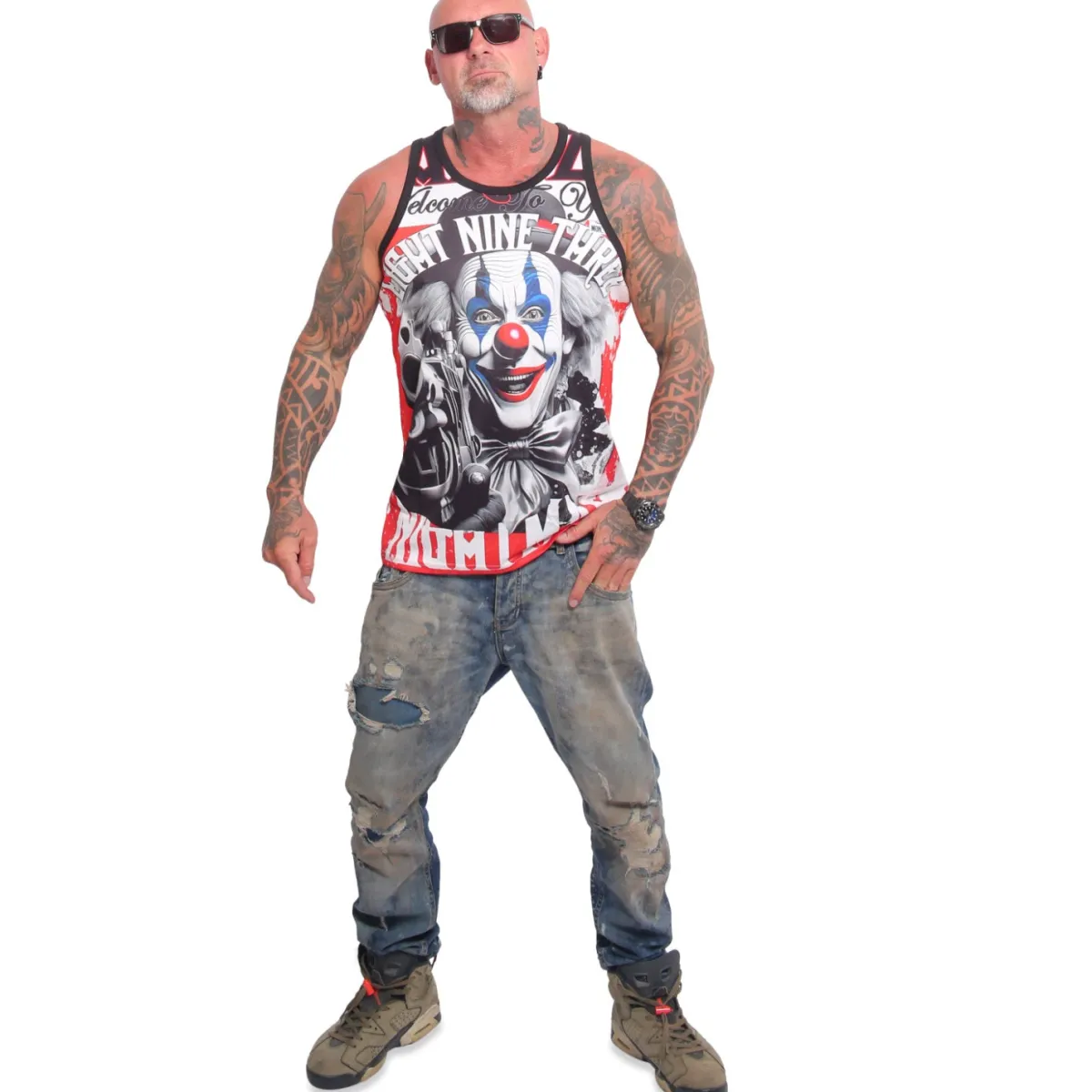 Yakuza Ink Welcome Mesh hihaton - Valkoinen Sale